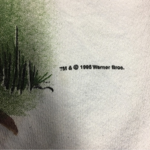 Vintage 1995 Warner Freeze TAZ ALL OVER PRINT Sweatshirt - Picture 8 of 15